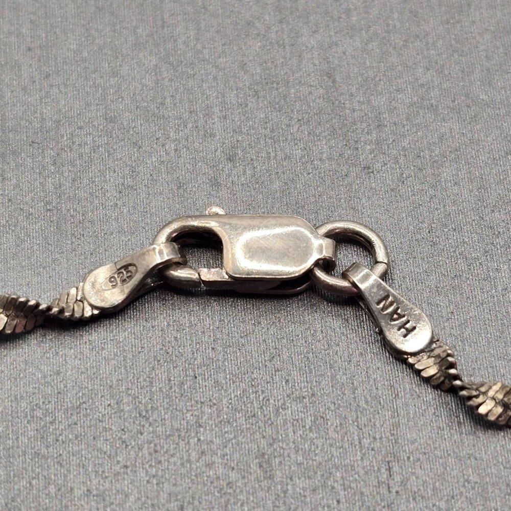 VTG HAN Sterling Silver Twisted Chain Necklace 18" 925 Italy Designer 2mm - Picture 5 of 9